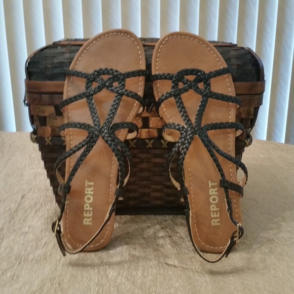 Report Shoes - REPORT Gibbie Women's Sandals Black Size 9M